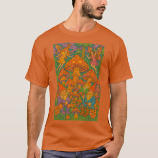 T-shirt Gnomes forestiers les années 70 rétro