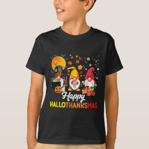 T-shirt Gnomes Halloween Thanksgiving Christmas Happy Hall