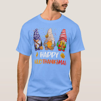 T-shirt Gnomes Happy Hallothanksmas Halloween Christmas
