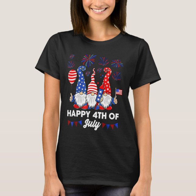 T-shirt Gnomes joyeux 4 juillet  (Devant)