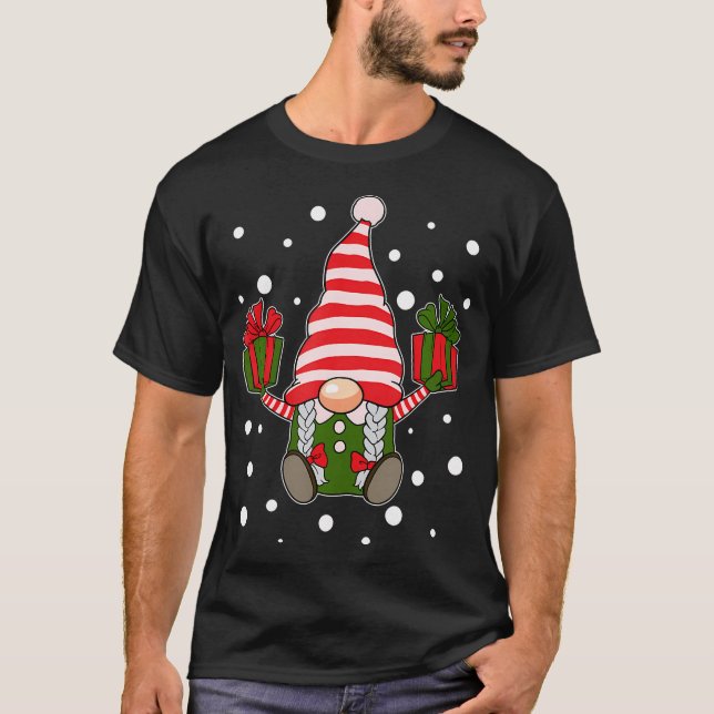 T-shirt Gnomes Joyeux Pyjama de Noël Hommes Femmes Enfants (Devant)