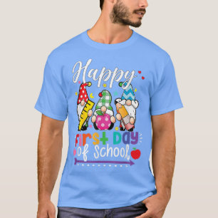 T-shirt Gnomes Mets Joyeux Premier Jour De Cadeaux Scolair