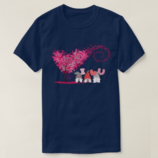 T-shirt Gnomes mignons Coeurs d'amour Joyeux Valentines Jo (Design devant)