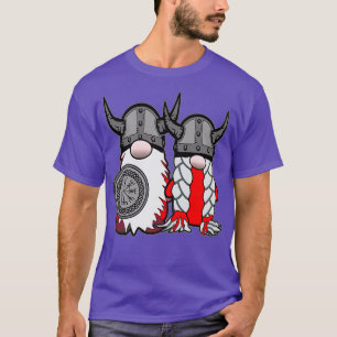 T-shirt Gnomes nordiques mignons Viking Tomte Couple Scand