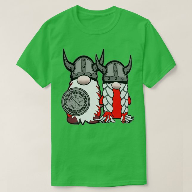 T-shirt Gnomes nordiques mignons Viking Tomte Couple Scand (Design devant)