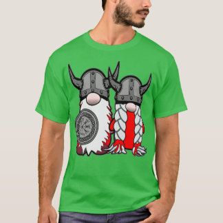T-shirt Gnomes nordiques mignons Viking Tomte Couple Scand