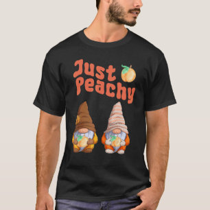 T-shirt Gnomes Rétro Juste Peaché Fruit Été Géorgie Paix