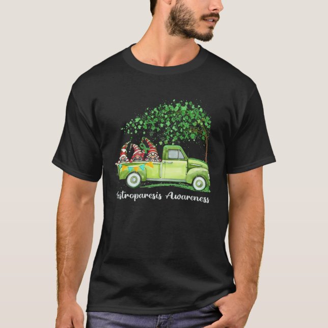 T-shirt Gnomes Riding Truck Gastroparesis Awareness (Devant)