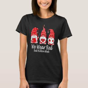 T-shirt Gnomes tenant du ruban rouge pour la Semaine du ru
