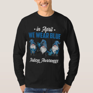 T-shirt Gnomes tenant la Sensibilisation sur l'autisme Blu
