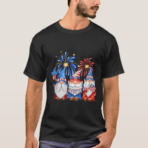 T-shirt Gnomes USA patriotiques du 4 juillet Fête de l'Ind