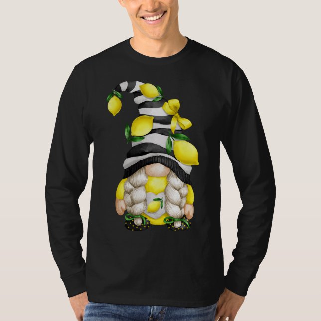 T-shirt Gnomie Lover citron pour Noël Couple citron (Devant)