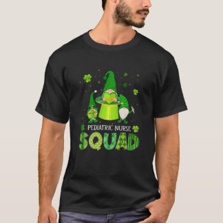 T-shirt Gnomies Irish Pediatric Nurse Squad Nursing St Pat