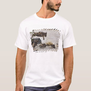 T-shirt Gnou sautant dans la rivière Mara