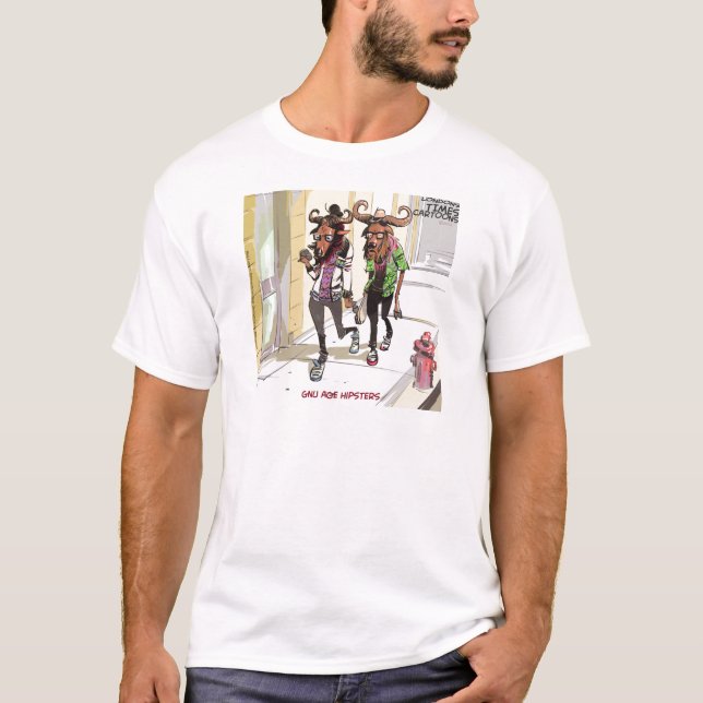T-shirt Gnu Âge Hipsters Drôle (Devant)
