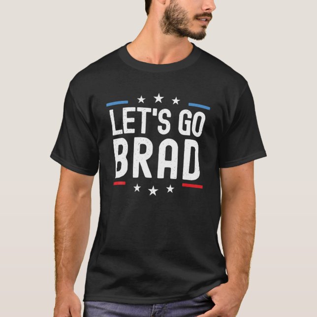T-shirt Go Brad Nom Hommes Personnalisés Garçons Anniversa (Devant)
