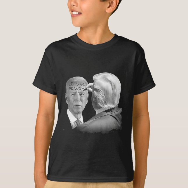 T-shirt Go Brandon Trump Écrit Sur Bidens Forehead : (Devant)