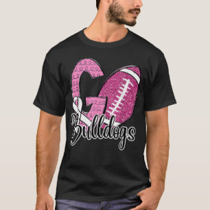 T-shirt Go Bulldogs École Sport Ventilateur Esprit Cancer