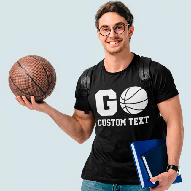 T-shirt Go Favori Lecteur de basketball Personnalisé (Créateur téléchargé)
