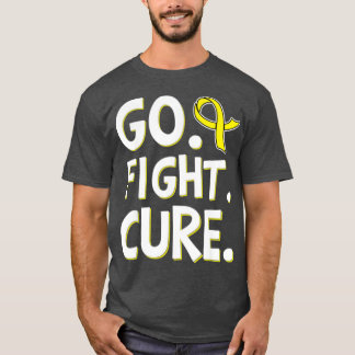 T-shirt Go Fight Cure Gold Ribbon Enfance Cancer Award