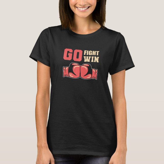 T-shirt Go Fight Win Boxer ou Athlete Premium (Devant)