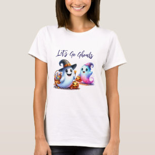 T-shirt Go Ghouls, 2 mignons Halloween fantômes