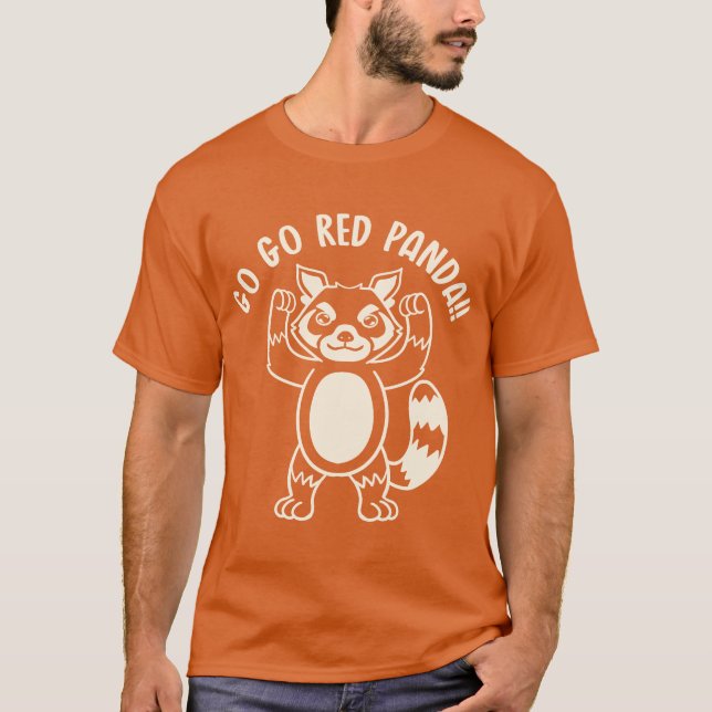 T-shirt Go Go Red Panda (Mono) (Devant)