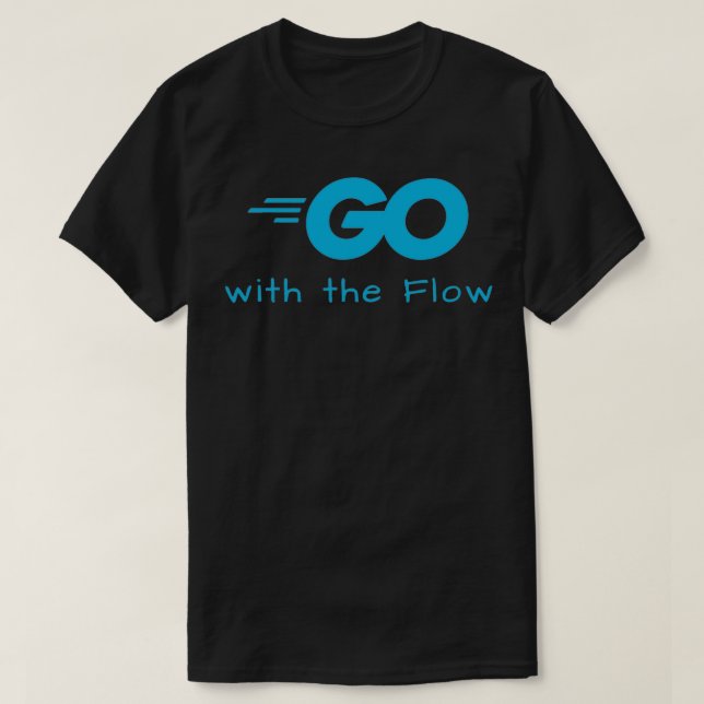 T-shirt Go golang avec le flux (Design devant)