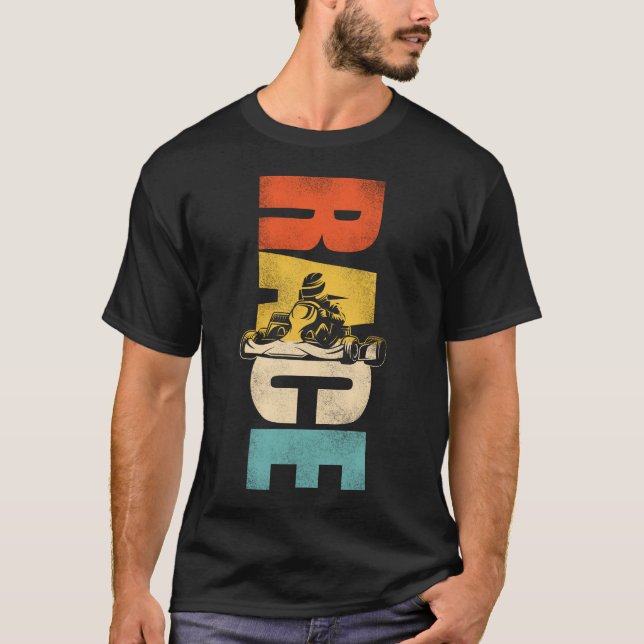 T-shirt Go Kart Race Retro Vintage (Devant)