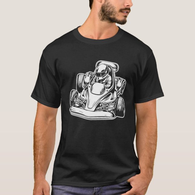 T-shirt Go Kart Racer Course Karting (Devant)