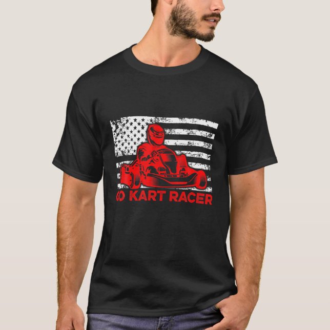 T-shirt Go Kart Racing Course Karting Go-Cart Racer (Devant)