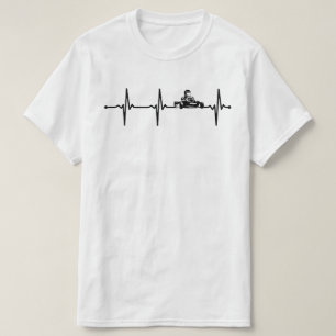 T-shirt Go Kart Racing Driver ECG Heartbeat Bv