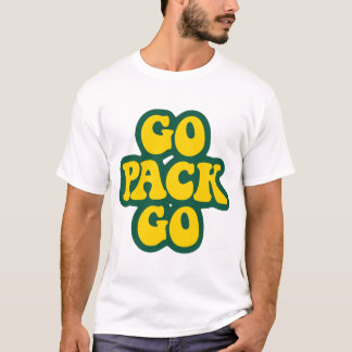 T-shirt Go Pack Aller à l'Art numérique jaune et vert pour