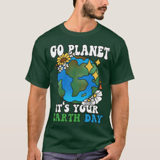 T-shirt Go Planet Son Jour des terres Super