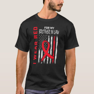 T-shirt Go Red Brother In Law Sensibilisation aux maladies