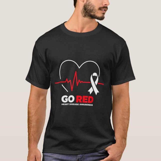 T-shirt Go Red For Women American Chd Heart Disease Month  (Devant)