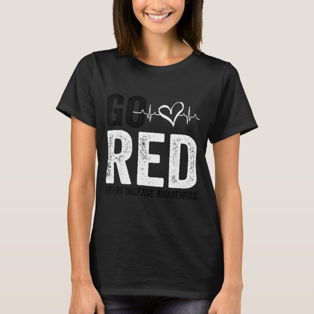 T-shirt Go Red For Women American Heart Disease Month Awar (Devant)