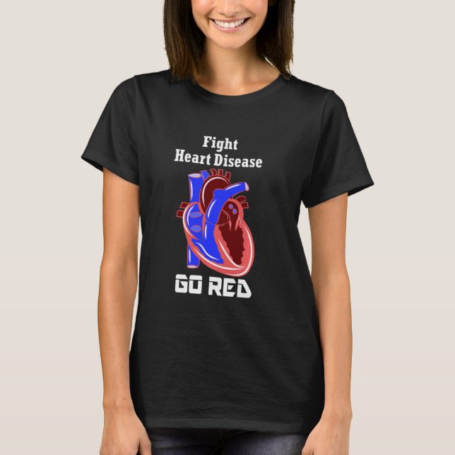 T-shirt Go Red For Women Heart Disease American Heart Mon (Devant)