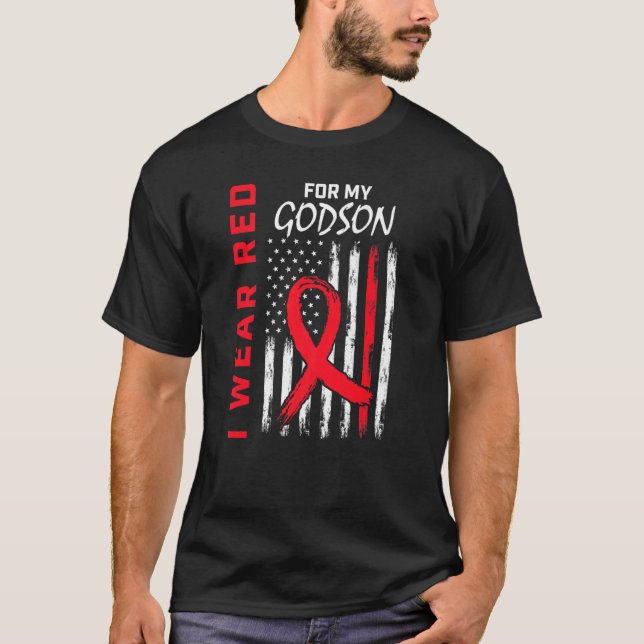 T-shirt Go Red Godson Indicateur de sensibilisation aux ma (Devant)