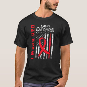 T-shirt Go Red Great Grandson Heart Disease Awareness USA