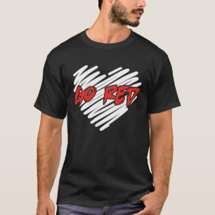 T-shirt Go Red Heart Disease Awareness Month Ribbon 2