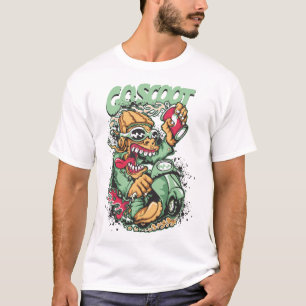 T-shirt Go Scoot Vintage Cartographier Scooter Scooter Rid