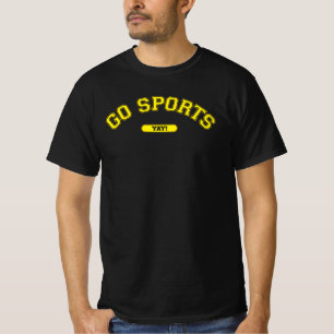 T-shirt Go Sports Yay Générique Ventilateur Jaune sur Noir