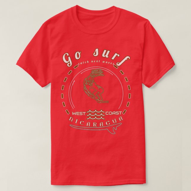 T-shirt Go Surf Nicaragua (Design devant)