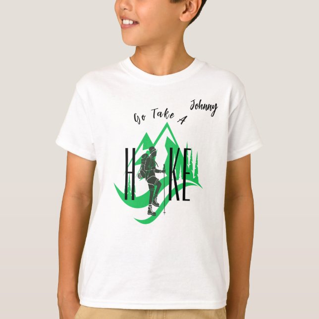 T-shirt "Go Take A Hike" Personnalisable Boy's (Devant)