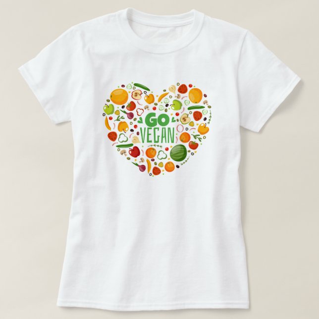 T-shirt Go Vegan (Design devant)