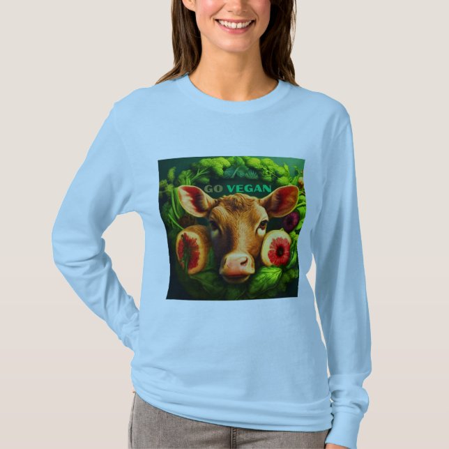 T-shirt Go Vegan Save Animaux (Devant)