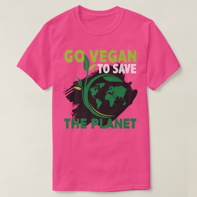 T-shirt Go Vegan To Save Planet Vegan Food Healthy Lifesty (Design devant)
