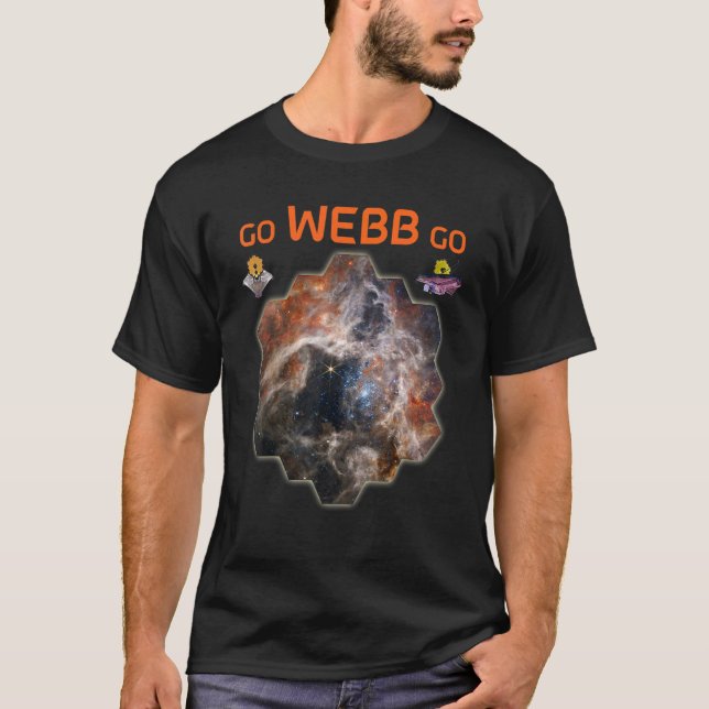 T-shirt GO WEBB GO Webb Télescope Spatial Nouveau Tarantul (Devant)
