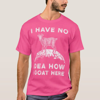 T-shirt Goa Chèvre Sur La Lune Je N'Ai Aucune Idée De Comm